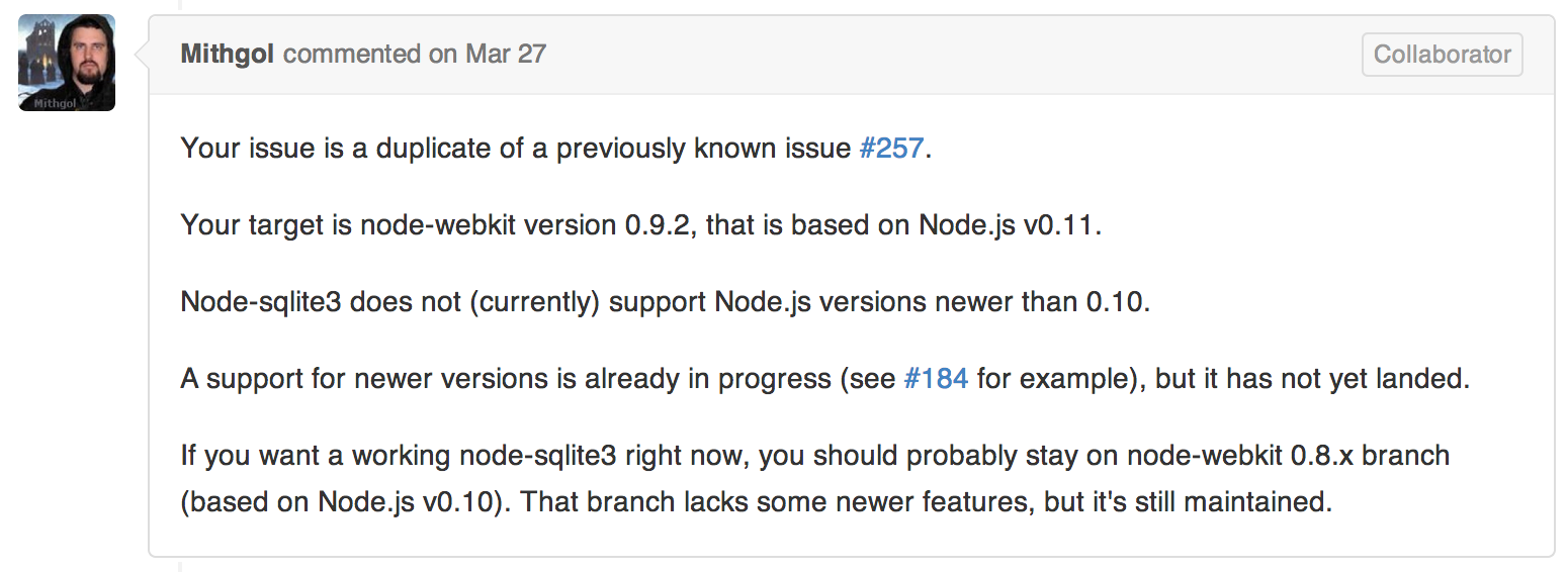 node-webkit 0.9.2 with sqlite3